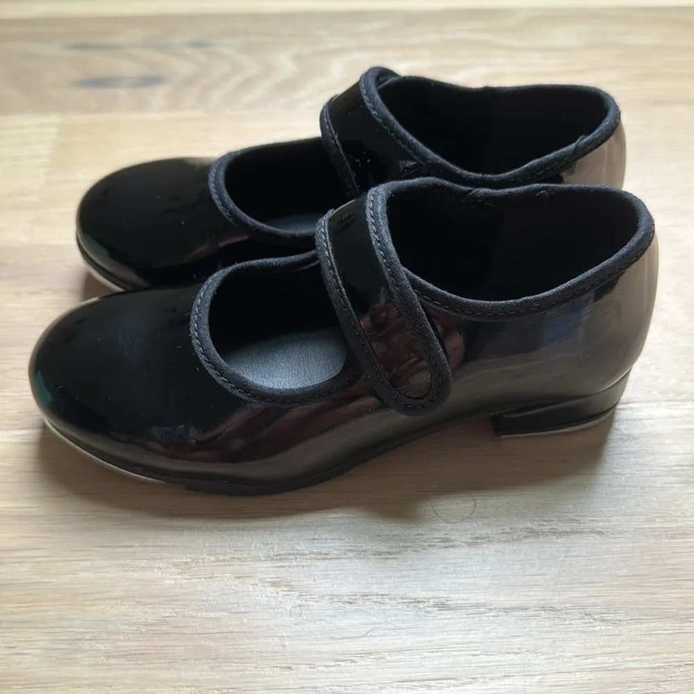 Toddler Girls’ So Danca Vegan Velcro Strap Tap Shoes - Size 10.5